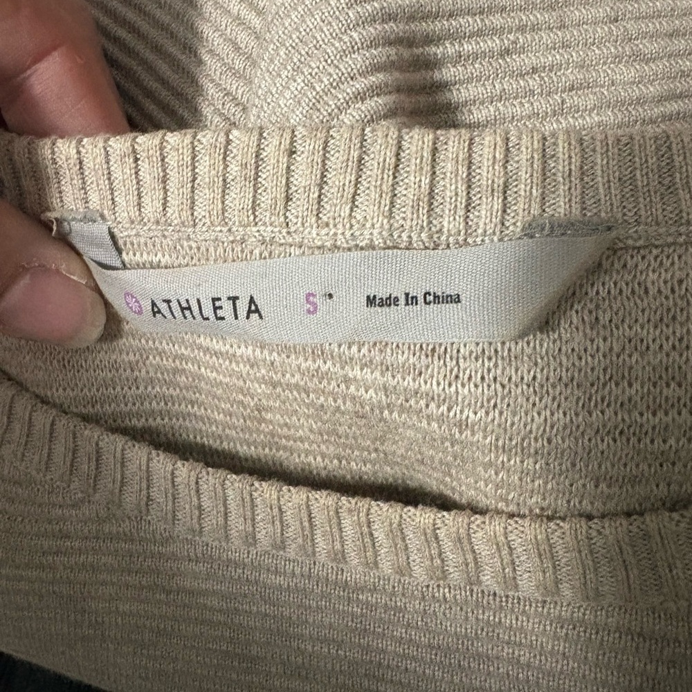 ATHLETA NWOT Aster Ribbed Knit Raglan Sweater‎ Tunic Size Small - Picture 5 of 6